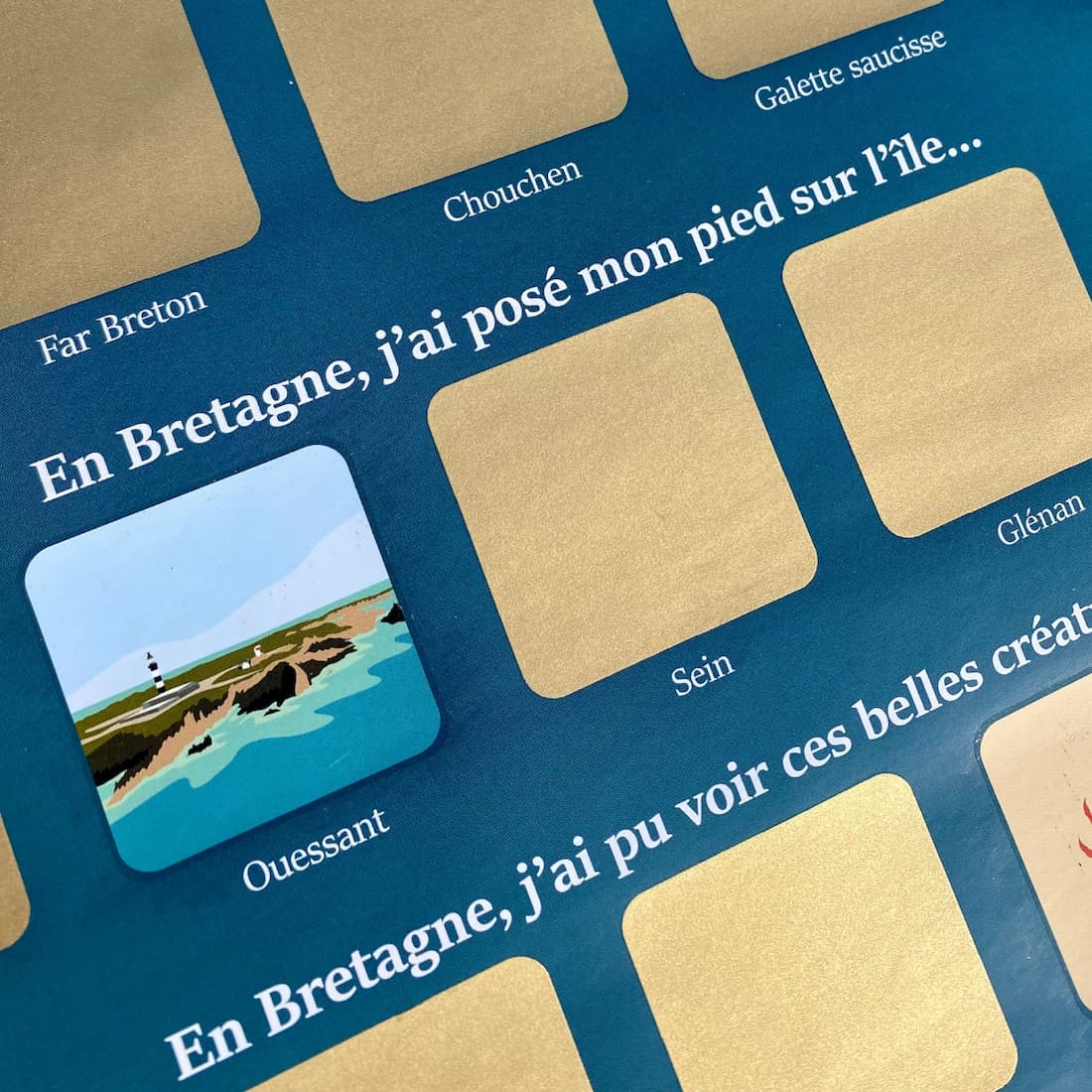 affiche à gratter bretagne ouessant