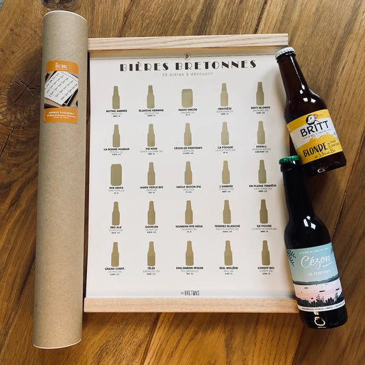 Affiche à gratter - 25 bières bretonnes à déguster