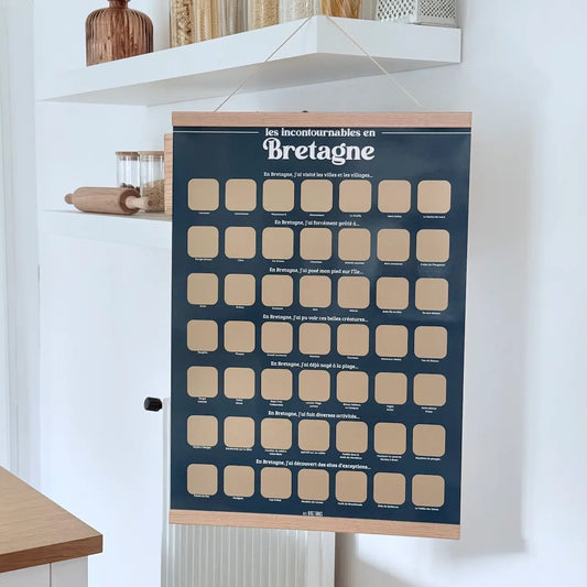 affiche cadeau bretagne à gratter