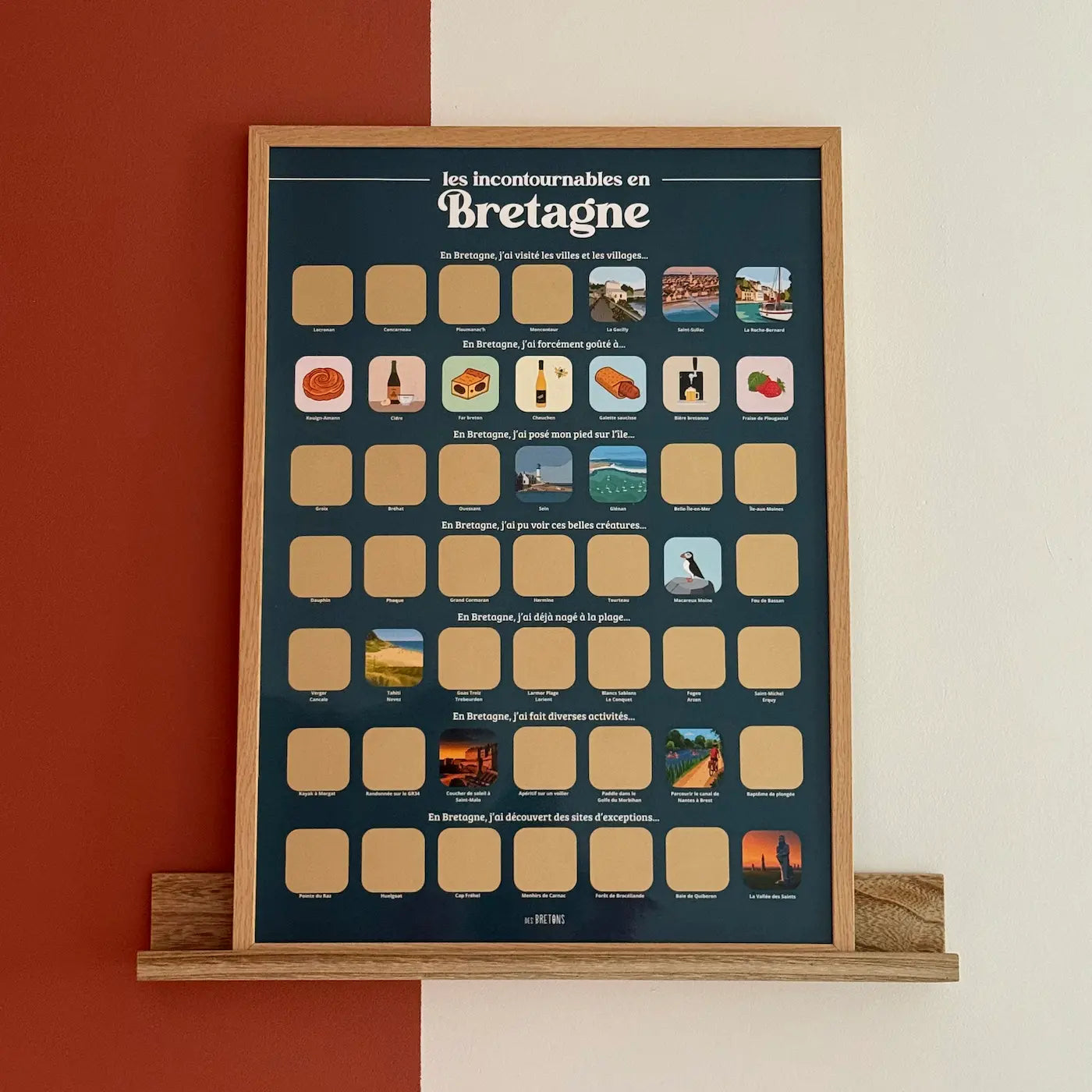 affiche cases à gratter des incontournables en Bretagne