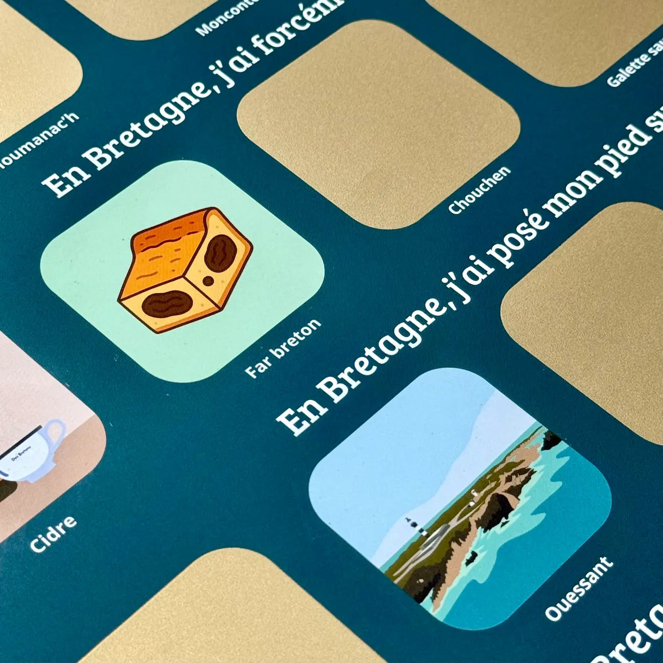 Affiche à gratter - Les incontournables en Bretagne (format A2)